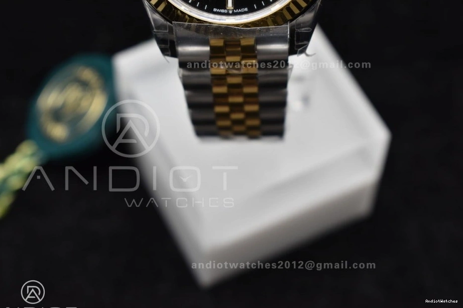 GSF on 278273 Steel DateJust 316L Stick Black Ladies Dial Markers Soft 31 Bracelet 561 YG President 1123